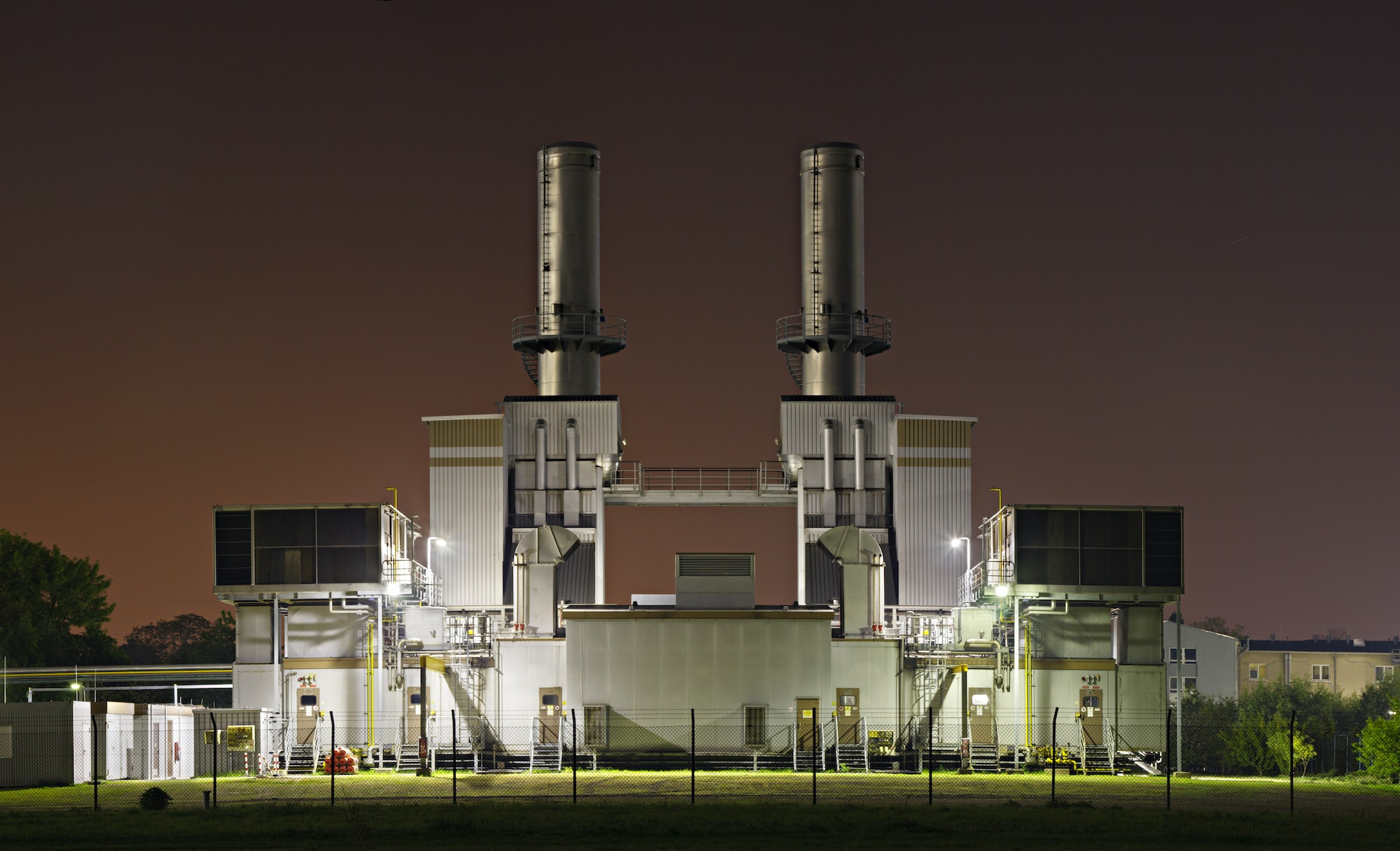 Industrial Building At Night