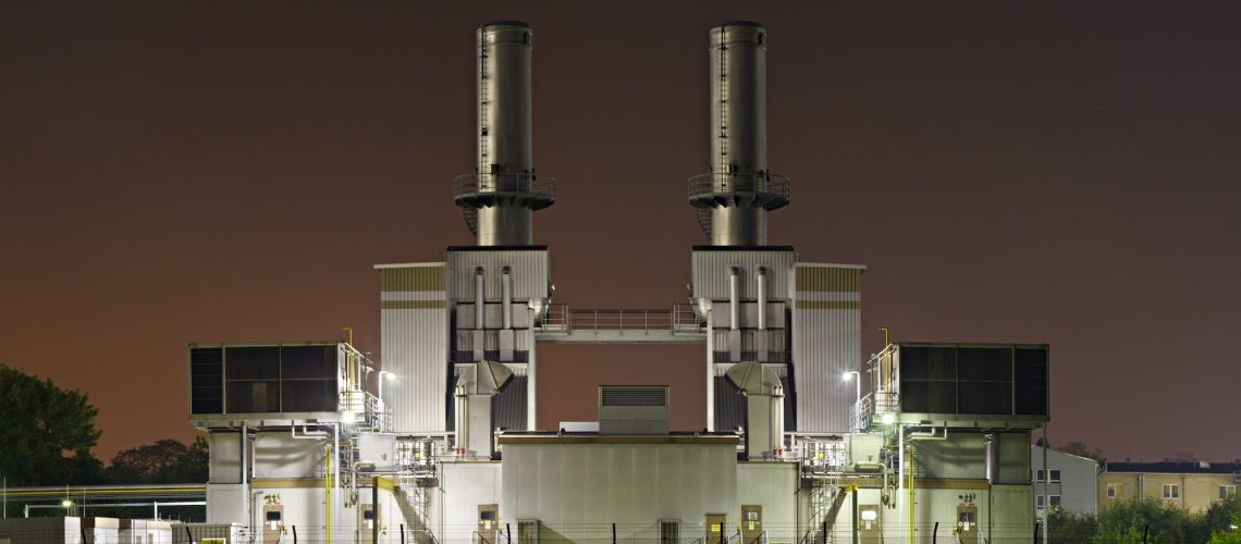 Industrial Building At Night